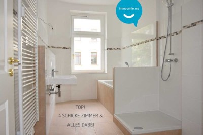 4-Raum • Bad mit Wanne & Dusche • schickes Laminat • weiße Stiltüren • Balkon • Lutherviertel • TOP!