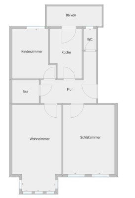 Erstbezug nach Komplettrenovierung – 2,5-Raum-Wohnung mit Balkon im 2. OG