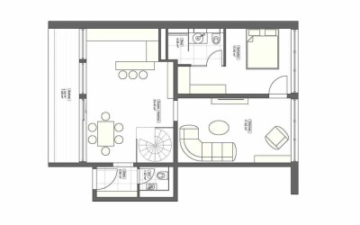 Stilvolle, modernisierte 2-Raum-Wohnung mit Balkon und Einbauküche in Köln Flittard