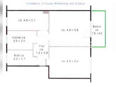 Tauschwohnung: Genossenschafts-3-RWG mit vollverglas. Balkon, Grün, ÖPNV