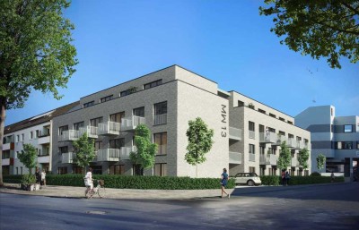 Neubau: 1-Zimmer-Wohnung mit Einbauküche und Balkon
