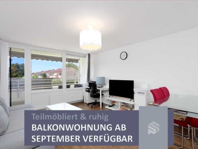 Teilmöblierte Wohnung mit Ostbalkon in ruhiger Lage