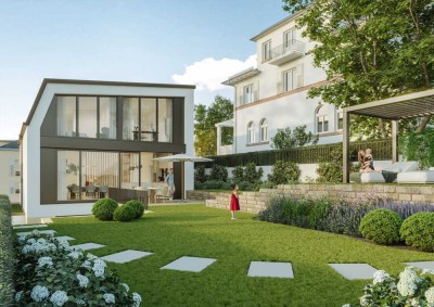 Modern. Freistehend. Exklusiv. – Einfamilienhaus in bester Lage mit großem Garten