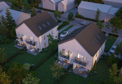 Design, Effizienz, Zuhause in Grasbrunn, Doppelhaushälften (KfW 40 EE)