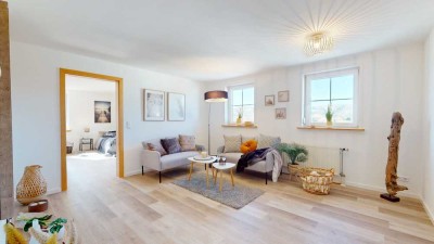 Besondere 3,5-Zimmer-Dachgeschosswohnung - renoviert mit Terrasse und neuer EBK in Schdf-Miedelsbach