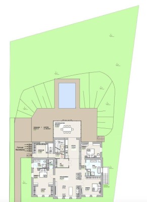 Mitten im Grünen &amp; im Villenviertel: exklusive Gartenwohnung mit ca. 930 m² Außenfläche, beheiztem Wintergarten, Pool, Luftwärmepumpe u.v.m.!