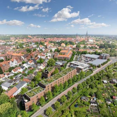 Exklusives Penthouse mit Südwest-Terrasse, Blick auf das historische Lüneburg
