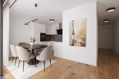 Prachtvolle 3-Zimmer-Neubauwohnung mit exklusiven  Ausstattungsdetails und einzigartigem Fernblick