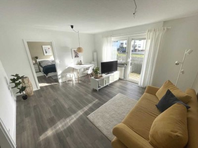 6680 - Vollständig möblierte 2-Zimmerwohnung mit Balkon und Stellplatz in Knielingen!