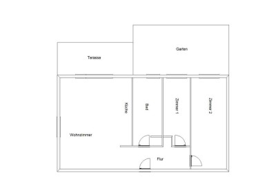 Moderne 3-Raum-Erdgeschosswohnung mit Terasse in Zöllnitz