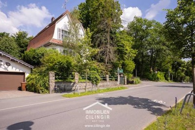 Freistehendes Einfamilienhaus mit Mansarddach, Balkon, Garage und Garten in der Parkstr.