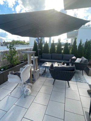 Exklusive 3-Zimmer-Maisonette mit großer Dachterrasse & Südbalkon im Alexisquartier – 116 m²,