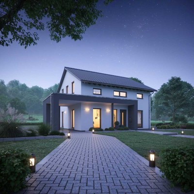 Neubau von massa haus - modernes Design & energieeffiziente Technik inklusive!