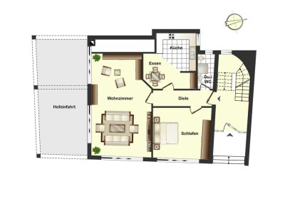 Moderne, helle und schön geschnittene 2,5-Zimmer-Wohnung im Herzen von Aschaffenburg