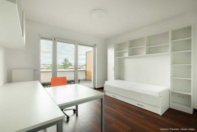 Modernes 1-Zimmer-Apartment mit großer Dachterrasse und Tiefgaragenstellplatz