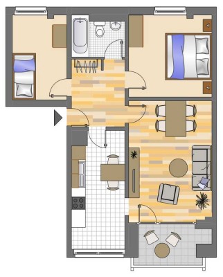 Demnächst frei! 3-Zimmer-Wohnung in Düsseldorf Hassels