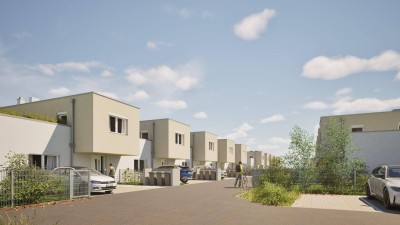 Modernes Eckreihenhaus mit großzügigen Freiraum