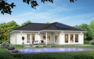 KFW 40 mit QNG Scanhaus Bungalow mit Grundstückshinweis in Bosau-Liensfeld