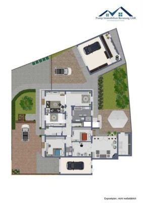 "Provisionsfrei" Schöne Erdgeschosswohnung mit Kamin und grossem Gartenanteil und Doppelcarport in z