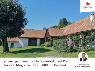 ehemaliger Bauernhof bei Gleisdorf | viel Platz für viele Möglichkeiten | 5.000 m2 Bauland (WA 0,2-0,4)