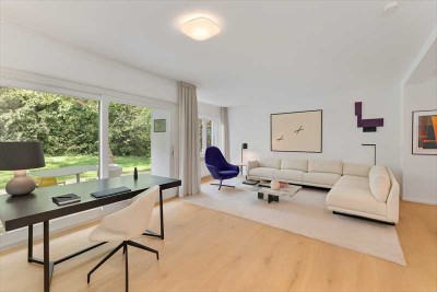NUR-5.179,-€ pro QM- STILVOLLE 3-Zi. GARTEN-MAISONETTE mit Sonnenterrasse- am Park