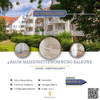 4-Zimmer-Wohnung mit Tiefgaragenstellplatz & 2 Balkone – Solide Kapitalanlage in neuwertigem Zustand