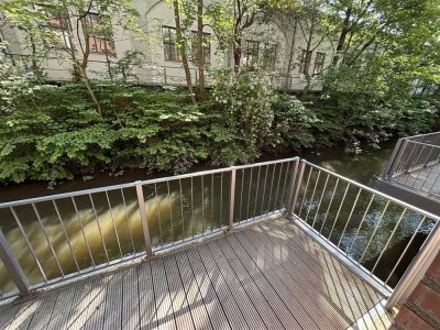 Leerwohnung in wunderschöner Wohnanlage, Direkt an der kleinen Luppe, Wasserseite
