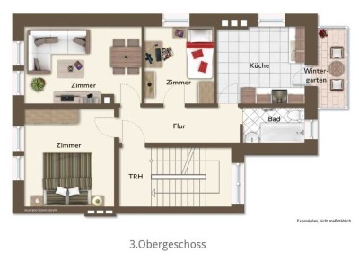 Gepflegte 3-Zimmer Wohnung im 3. OG in Ulm-Oststadt