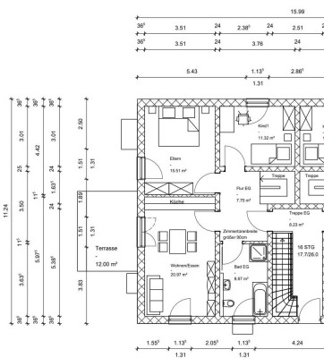 Erstbezug 4,5-Souterrain-Wohnung mit Terrasse in Moorenweis