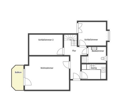 4-Raum-Maisonette-Wohnung mit Balkon und Einbauküche in Schönberg