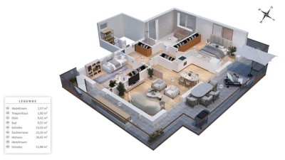alleinherrschendes Penthouse im 3-Fam.haus! ruhige Seitenstraße, gute Infrastruktur, Badesee