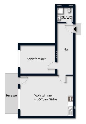 Souterrainwohnung mit Terrasse