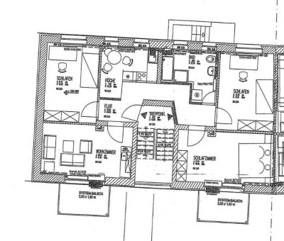 Interessante & Individuelle 4-Raum mit Balkon