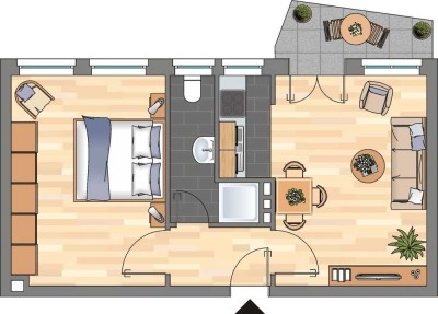 2-Zimmer-Wohnung in Düsseldorf Rath