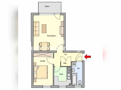 Tauschwohnung: Helle 2-Zimmerwohnung mit Balkon in ruhiger, grüner Lage – Q