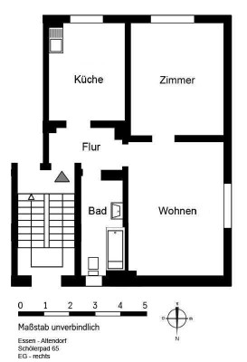 Demnächst frei! 2-Zimmer-Wohnung in Essen Altendorf