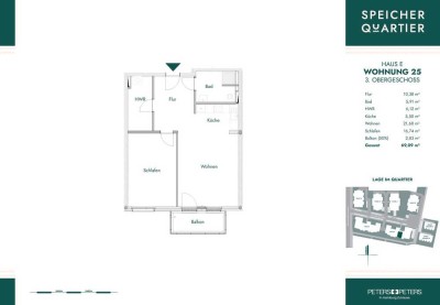 2-Raum-Wohnung im Speicherquartier