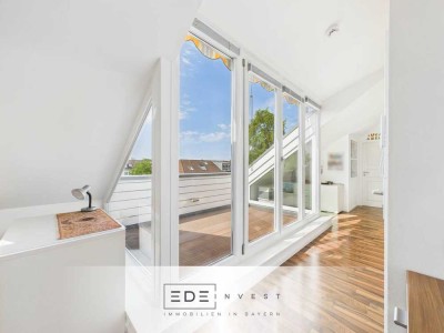 Lichtdurchflutete Dachgeschosswohnung mit Süd-Loggia in München-Untermenzing