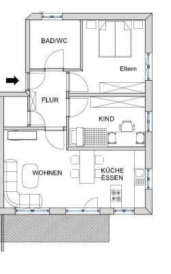 Erstbezug mit Balkon: Exklusive 3-Zimmer-Eigentumswohnung mit gehobener Ausstattung in Adlkofen