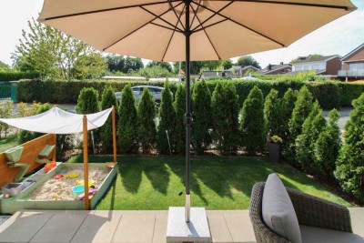 TOP-ausgestattete, barrierearme 3-Zimmer-Neubauwohnung mit Garten, Garage und Stellplatz