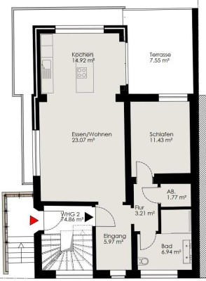Liebevoll generalsanierte 2,5-Zimmer-Altbauwohnung in Kevelaer