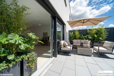 Belagsfertige Doppelhaushälfte in begehrter Lage mit Fernblick auf Wien!