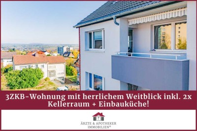 Helle 3ZKB-Wohnung inkl. Südbalkon und herrlichem Weitblick zu beiden Seiten