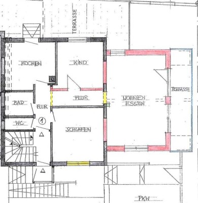 Energetisch saniert und neu angebaute 3 Zimmer Wohnung mit 2 Terrassen in Ispringen