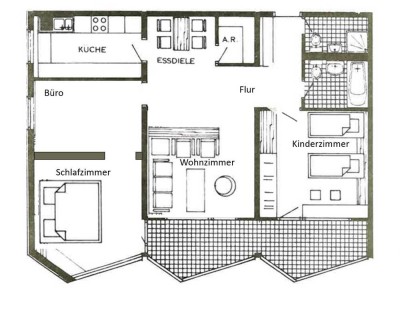 Modernisierte 4 Zimmer-Wohnung mit Garage, Aufzug zu vermieten