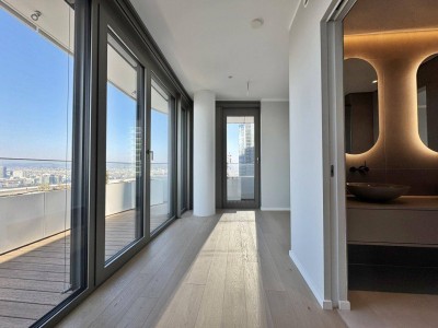 DANUBEFLATS. seltene und exklusive Eckwohnung mit zwei Terrassen im 24. Stockwerk