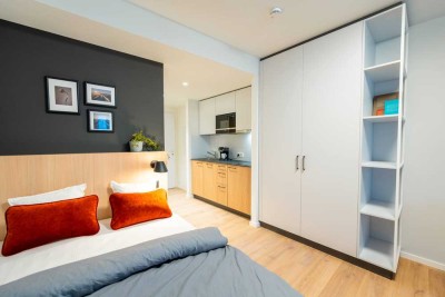 Topmodernes und vollmöbliertes Studioapartment im Neubau-Erstbezug