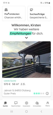 Helle 2 Zimmer DG Wohnung mit großem Balkon, 58m2