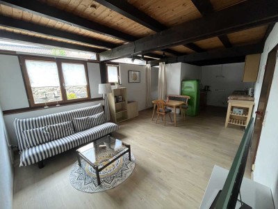 Auf Zeit: Sanierte 2-Raum-Wohnung mit Einbauküche in Stegen