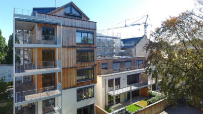 LudwigsTRAUM - 3-Zimmer-Wohnung Nr. 4: Urbanes Wohnerlebnis im höchsten Vollholz-Bauwerk Bayerns!